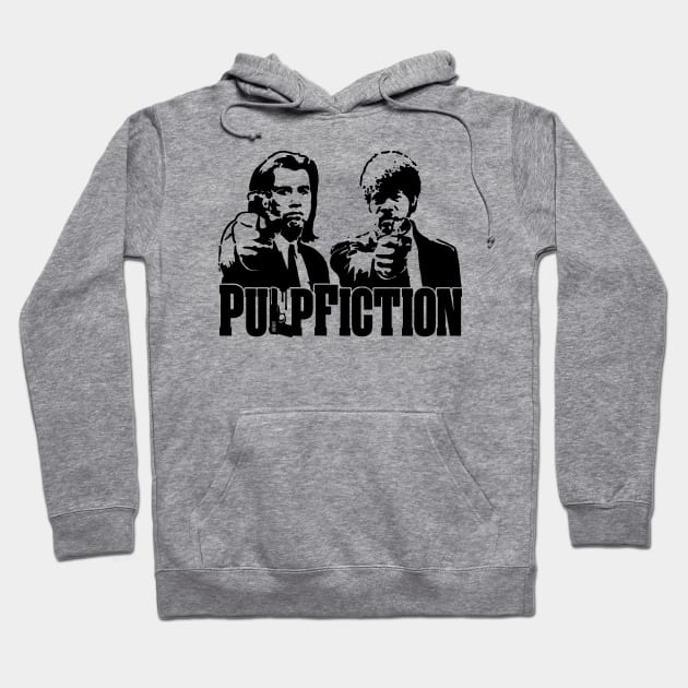 Pulp Fiction Stencil Style Hoodie by CultureClashClothing